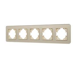 Рамка на 5 постов стеклянная Arlight FRM-OMALI-SFGS-5-GD 049723
