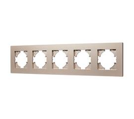 Рамка на 5 постов пластиковая Arlight FRM-PERIO-PL-5-GD 049765