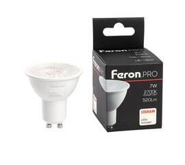 Лампа светодиодная Feron GU10 7W 2700K матовая LB-1607 38176