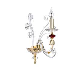 Бра Crystal lux CATARINA AP1 V2 GOLD/TRANSPARENT-COGNAC