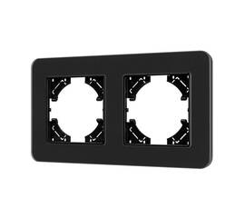 Рамка на 2 поста стеклянная Arlight FRM-OMALI-SFGS-2-BK 049709