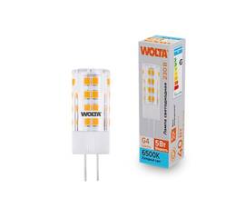 Светодиодная лампа WOLTA 5Вт 6500K G4 кукуруза матовая WSTD-JC-220V5W6KG4-C