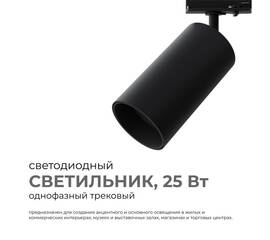 Трековый однофазный светильник Apeyron 25-06