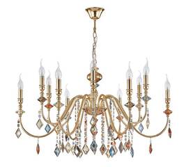 Подвесная люстра Crystal Lux MERCEDES SP6+6 GOLD/COLOR
