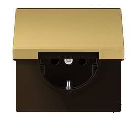 Розетка с заземлением с крышкой Jung LS 990 Classic ME1520KLC