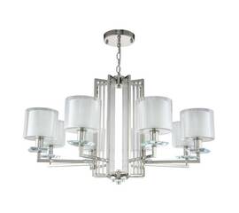 Подвесная люстра Crystal Lux Nicolas SP-PL8 Nickel/White