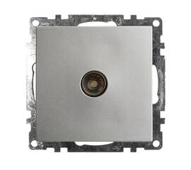 Розетка телевизионная TV Stekker Катрин серебро GLS00-7108-03 39586