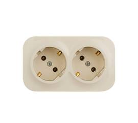 Розетка 2х2К+З Legrand Quteo 16A 250V слоновая кость 782263