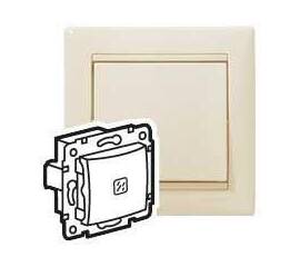 Выключатель одноклавишный Legrand Valena 10A 250V с подсветкой cлоновая кость 695601