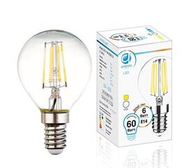 Лампа светодиодная филаментная Ambrella light E14 6W 4200K прозрачная 204215