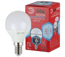 Лампа светодиодная Эра E14 6W 4000K ECO LED P45-6W-840-E14 Б0019077