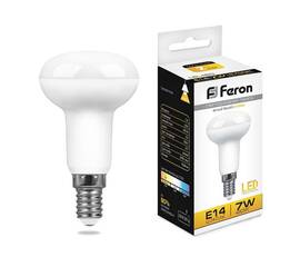 Лампа светодиодная Feron E14 7W 2700K Груша Матовая LB-450