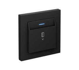 ATLASDESIGN ВЫКЛЮЧАТЕЛЬ карточный с подсветкой, 10А, без задержки отключения, механизм, КАРБОН