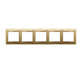 Рамка 5-постовая Legrand Valena матовое золото 770305