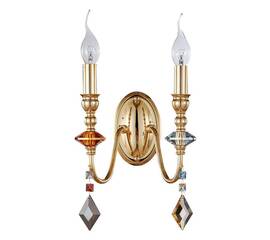 Бра Crystal Lux MERCEDES AP2 GOLD/COLOR