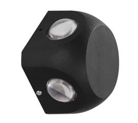 Уличный настенный светодиодный светильник Uniel ULU-P30D-4W/4000K IP65 Black UL-00010521