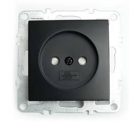 Розетка 2P Stekker Эрна черный PST10-9109-03 49153