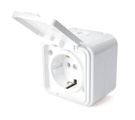 Розетка 2P Stekker Брест с крышкой белый PST16-20-44 39691
