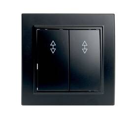 Переключатель двухклавишный Stekker Эрна черный PSW10-9008-03 39921