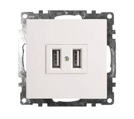 Розетка 2хUSB Stekker Катрин белый GLS10-7115-01 39686