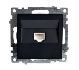 Розетка компьютерная RJ-45 Stekker Катрин черный GLS00-7107-05 39613