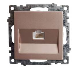 Розетка компьютерная RJ-45 Stekker Катрин шампань GLS00-7107-02 39599