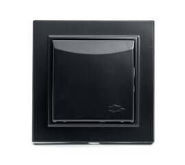 Розетка 2P+PE Stekker Эрна со шторками крышкой черный PST16-9012-03 39481