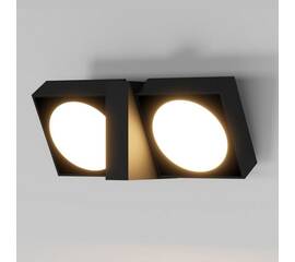 Садово-парковый настенный светодиодный cветильник Elektrostandard Twin 35170/D черный a064384