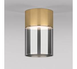Потолочный светодиодный светильник Elektrostandard Lumen 25047/LED 10W 4000К латунь/дымчатый a064708
