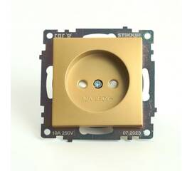 Розетка 2P Stekker Катрин золото GLS10-7109-08 49223