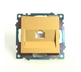 Розетка компьютерная RJ-45 Stekker Катрин золото GLS00-7107-08 49227