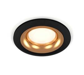 Комплект встраиваемого светильника Ambrella light Techno Spot XC7622005 SBK/PYG черный песок/золото желтое полированное (C7622, N7014)