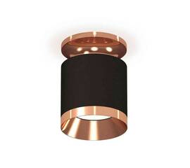 Комплект накладного светильника Ambrella light Techno Spot XS7402121 SBK/PPG черный песок/золото розовое полированное (N7930, C7402, N7035)