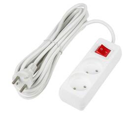 Удлинитель Uniel Ultra 2гн х 5м б/з S-CU2-5B White UL-00009993