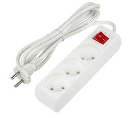 Удлинитель Uniel Ultra 3гн х 2м б/з S-CU3-2B White UL-00009994