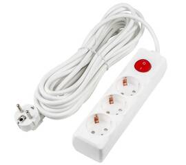 Удлинитель Uniel Ultra 3гн х 7м с/з S-GCU3-7B White UL-00010019