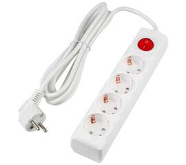 Удлинитель Uniel Ultra 4гн х 3м с/з S-GCU4-3B White UL-00010022