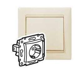 Розетка 2К+З Legrand Valena 16A 250V немецкий стандарт слоновая кость 695612