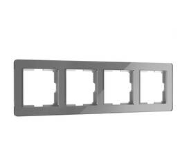 Рамка Werkel Acrylic на 4 поста графит W0042704 4690389190537