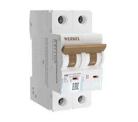 Автоматический выключатель Werkel 2P 25А C 4,5кА W902P254 4690389192708