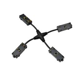 Коннектор X-образный гибкий Denkirs Smart TR2116-BK