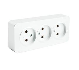 Розетка тройная 2P Stekker София белый MST10-13-01 49305