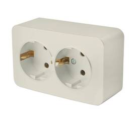 Розетка двойная 2P+PE Stekker София слоновая кость MST16-12-04 49497