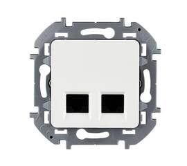 Двойная розетка RJ 45 - категория 5e - UTP - INSPIRIA - белый