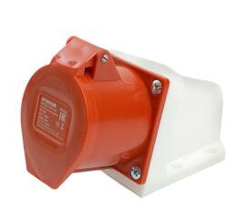 Розетка 3P+PE Stekker с крышкой красный RST32-124-44 49436