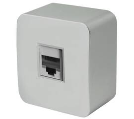 Розетка компьютерная RJ-45 Stekker София серебро MST00-20-03 49324
