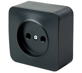 Розетка 2P Stekker София черный MST10-11-02 49313