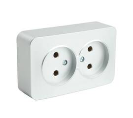 Розетка двойная 2P Stekker София серебро MST10-12-03 49327