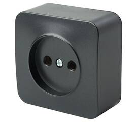 Розетка 2P Stekker София черный матовый MST10-11-05 49485