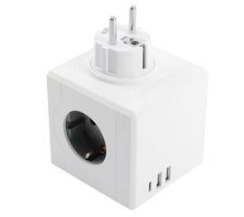 Разветвитель сетевой Stekker 3гн с/з 2хUSB A+Type C ADP16-33-21 49231